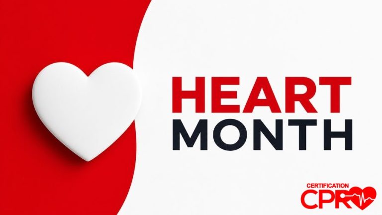 Heart Month awareness graphic for CPR readiness in Las Vegas.