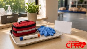 Anaphylaxis first aid training supplies for CPR and First Aid classes in Las Vegas.