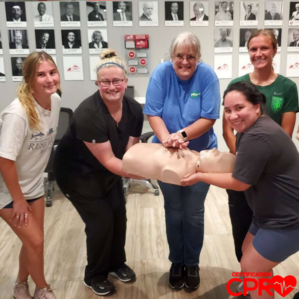 Group CPR training session in Las Vegas with certification course.