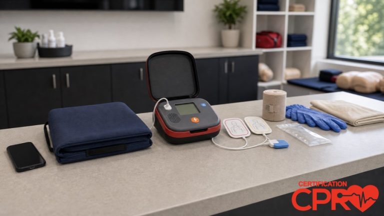 AED trainer and CPR classroom supplies for learning the Chain of Survival in Las Vegas.